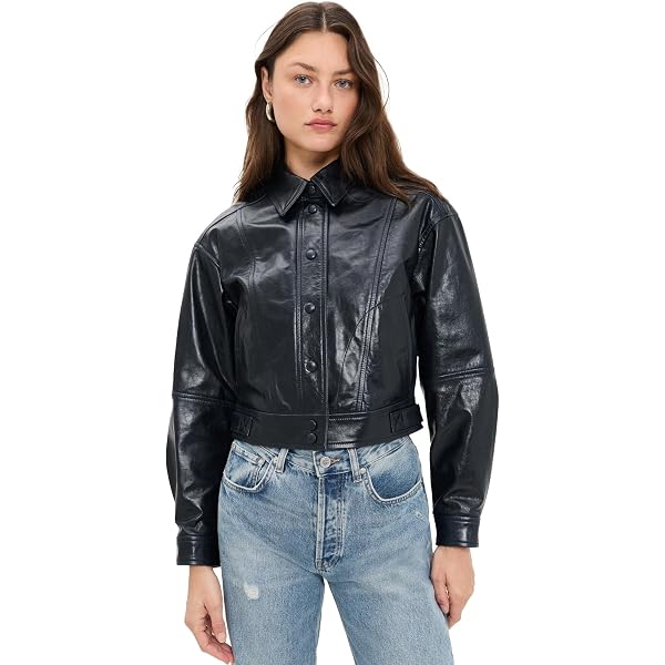 Bod & Christensen Women's Rebecca Leather Jacket Tan (M) at Amazon Women's  Coats Shop