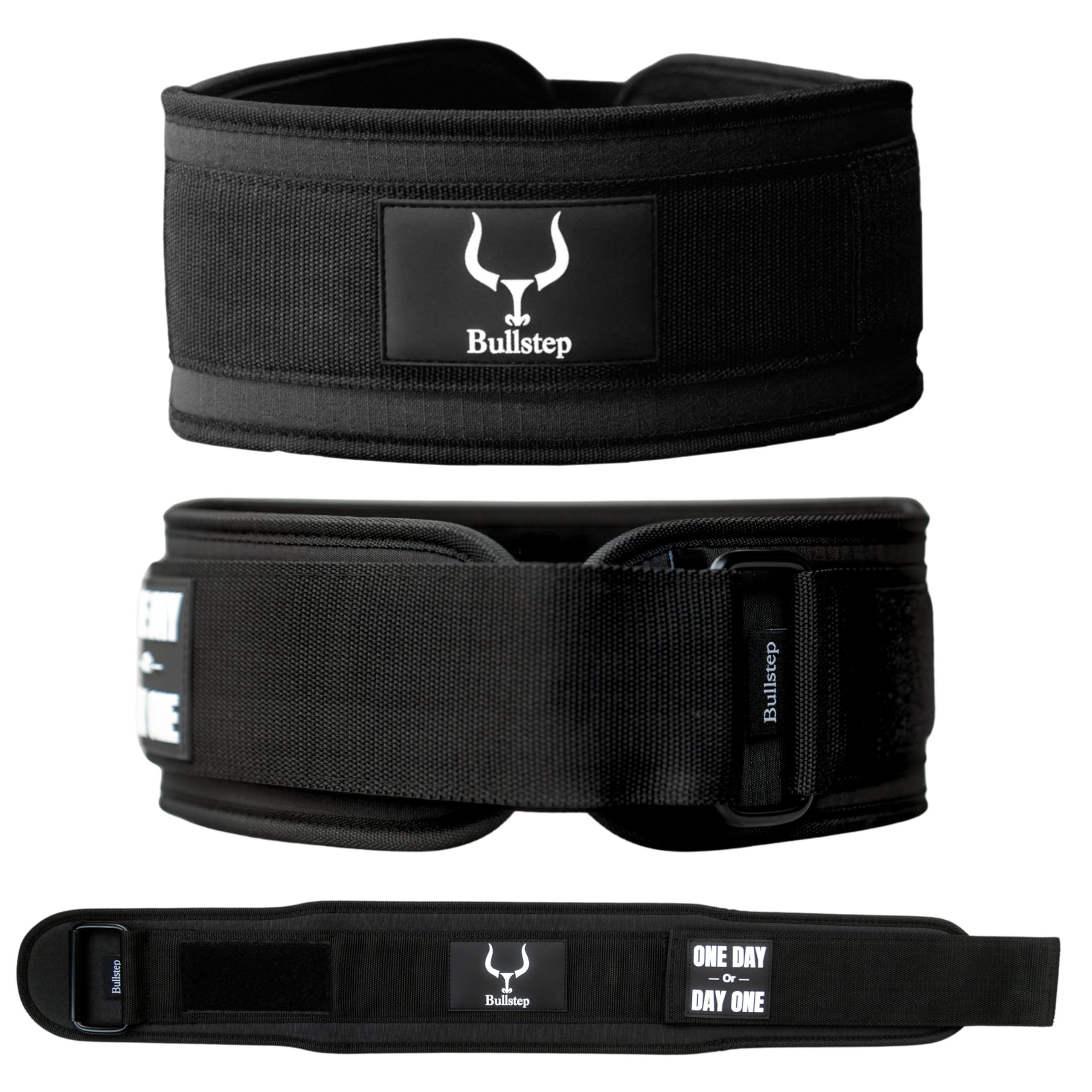 Bullstep - Fit Lumbar Gym Belt | Bodybuilding Belt Men Women | Powerlifting Belt for Weightlifting | Crossfit Belt (L)