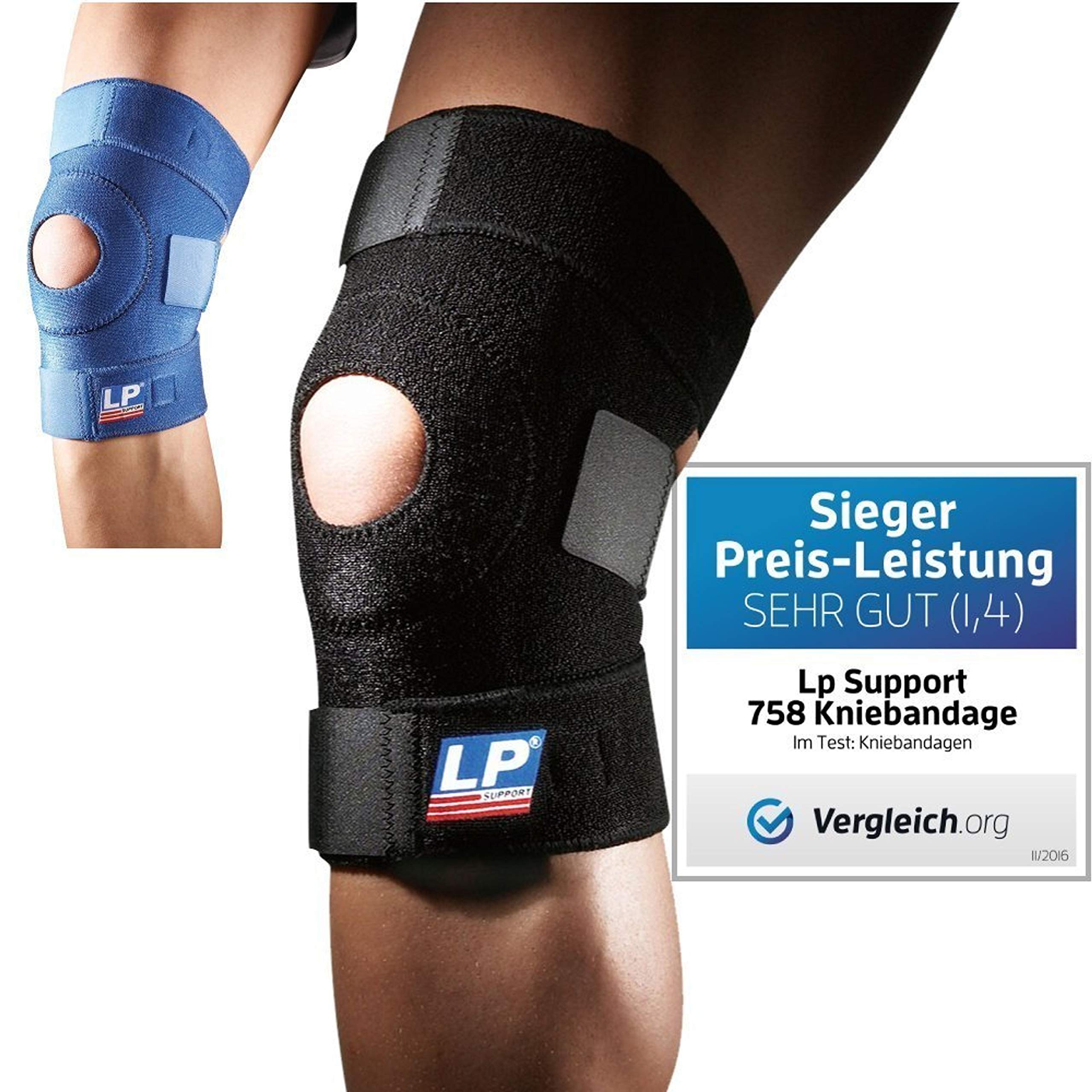 LP SUPPORT 758 Knee Brace - Knee Support - Knee Pads - Knee Protection - Knee Support - Sports Bandage, Size:One size, colour:blue