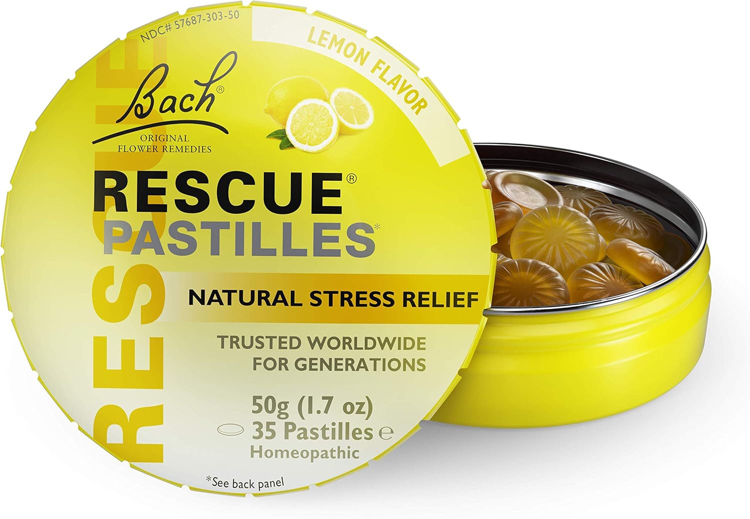 RESCUE PASTILLES, Homeopathic Stress Relief, Natural Lemon Flavor - 35 Pastilles, 1.7 Ounce: Health & Personal Care
