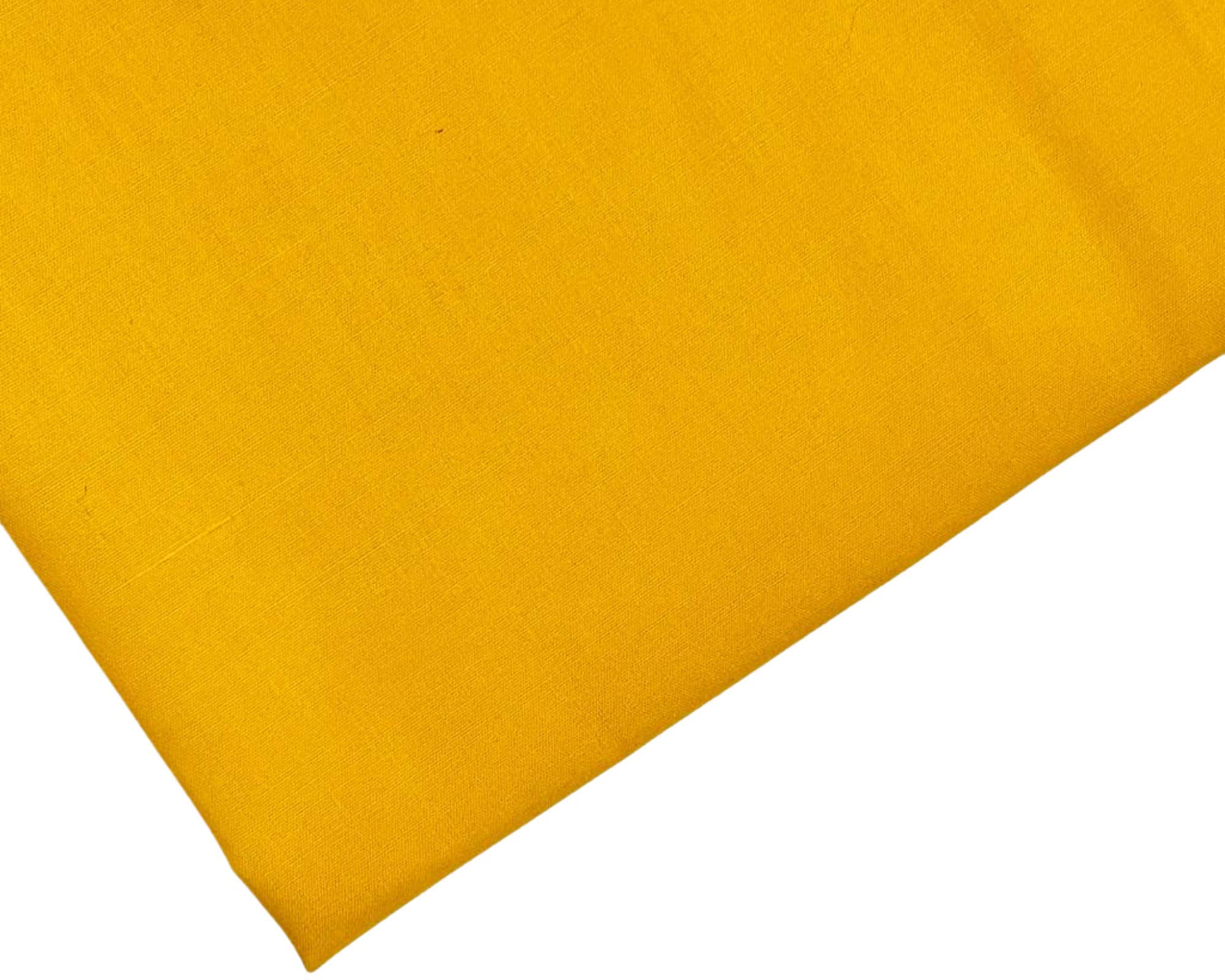 Plain Golden Polycotton Fabric - 45 inch / 112 cm Wide (Golden, 2 METRE)