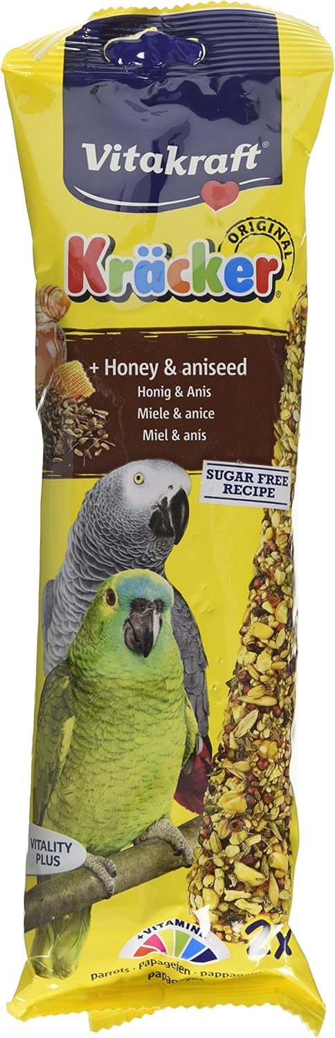 Vitakraft Kracker Parrot Bird Food Honey-Anise, Pack of 5, 1 count (Pack of 5)
