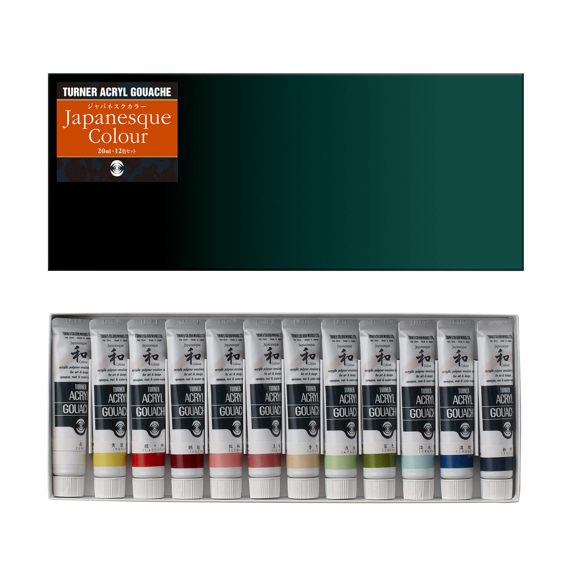 Turner Acryl Gouache Japanesque 12 Colour Set 20 ml Tubes