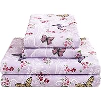 JSD 6 Piece Green Floral Sheet Set King Size, Soft Botanical Printed ...