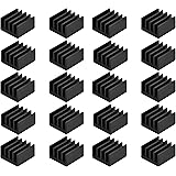 Easycargo 20pcs Small Mini Heatsink Kit + Thermal Conductive Adhesive Tape, Mini Cooler Aluminum Heat Sink for Cooling VRM GP