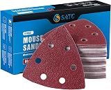SATC Delta-Triangle Sanding Sheets 93mm 60 Pcs 6-Hole Sandpaper