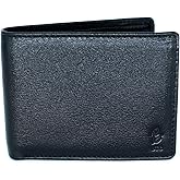 BTC Leather Wallet for Men Bifold Wallet For Men, ID Window Card Holders Gift Box - With RFID Blocker - Black Leather Wallet Billfold
