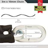Burg Wachter GKM 10/300 10mm Gold Security Chain 3M Black Case Hardened Steel view 3