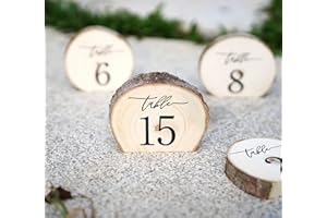 Rainbow Pana Wooden Table Numbers, 1-15 Wedding Table Numbers, Perfect for Centerpiece, Wedding Reception, Decoration, Party, Anniversary