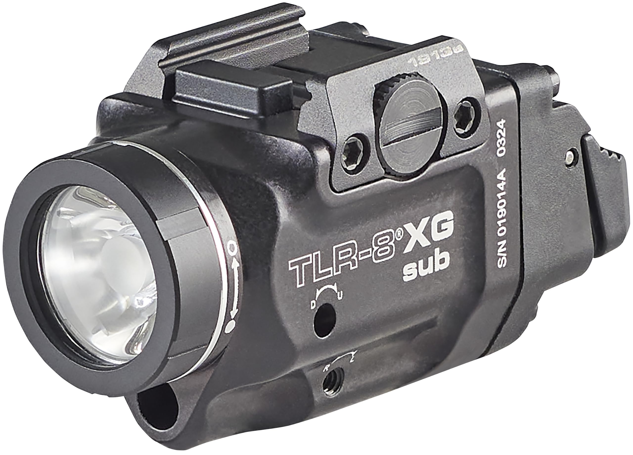 Photo 1 of Streamlight 69438 TLR-8 X G sub 500-Lumen Rail-Mounted Tactical Weapon Light with Integrated Green Aiming Laser Exclusively for 1913 Short Models Only, Black