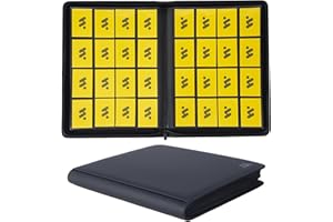 MORABTO Premium 1000+ Pockets Card Binder,16 Pockets Trading Card Binder Ringless Side Loading Trading Card Album Folder for TCG -Black