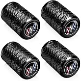 Tire Valve Stem Cap Cover for Buick Belt O-Ring Seal Corrosion Resistant tire Valve caps Car Accessories 4 Pack
