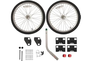 Wike DIY Cargo Bicycle Trailer Kit - Includes Two 20in. Alloy Wheels, Precision Ground Bearings, Push Button axels, Corner co