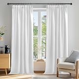 Deconovo Pencil Pleat Room Darkening Curtains 2 Panels Silver Grey 87in view 2