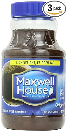Amazon Com Maxwell House Instant Coffee 12 Ounce Jars Pack Of 3 Grocery Gourmet Food