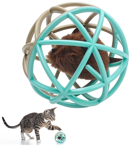 Amazon ALBOLET Cat Toy Ball Cat Mouse Ball Cage Cat Mouse Toy Cat Ball Toy Squeak Mouse cat Toy Cat Mouse Ball Toy Pet Supplies