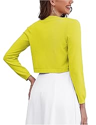 OmicGot Women's Open Front Knit Sweaters Cropped