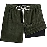 maamgic Mens Casual Shorts 7 Inch - Lightweight Summer Beach Shorts with Compression Liner for Bagging, Golf, Daily Wearing