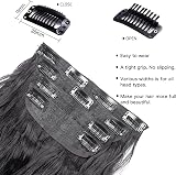 AliLeader Black Hair Extensions Clip in 20 Inches 4Pcs Synthetic Curly view 3