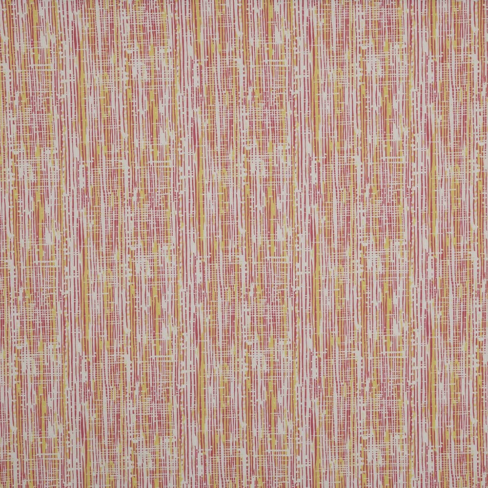 Kt KILOtela Digital Printed Canvas Duck Fabric, Home Decor, Organic Cotton, Upholstering Furniture, Headboards, Handbags, Aprons, Drapery, 100 cm Length x 280 cm Width, Stripes, Pink, Yellow ─ 1 Metre