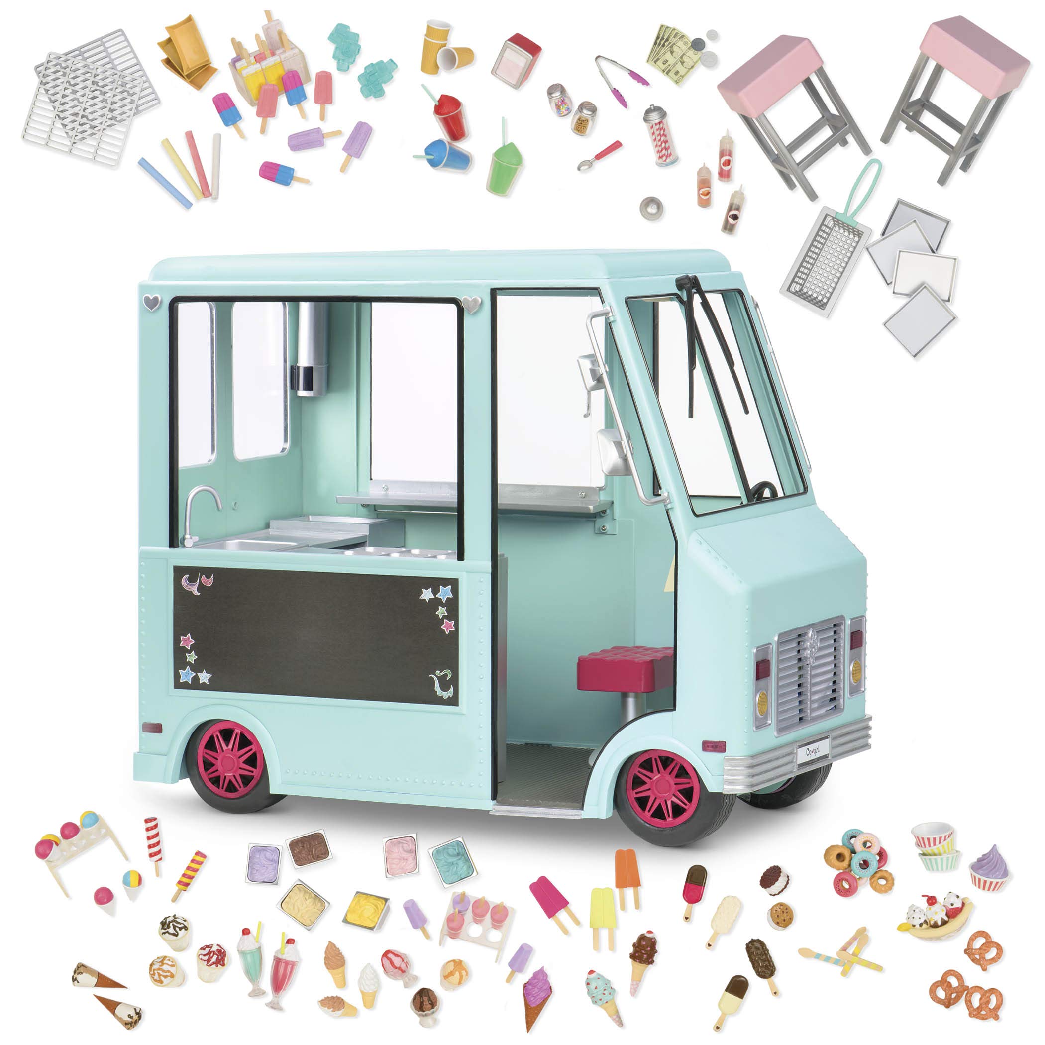 Our Generation BD37252 Sweet Stop Ice Cream Truck Doll Accessories