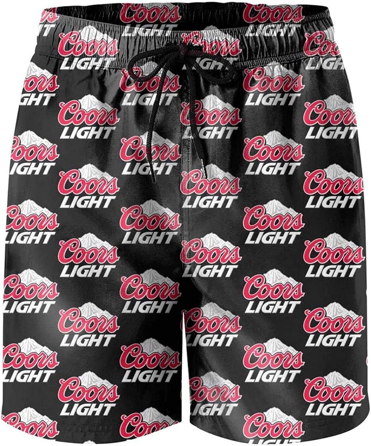 VOROY Men's Swim Trunks CoorsLightRegularLogored Popular Boardshorts with Mesh Lining