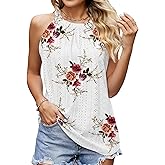 Veoyvo Womens Tank Tops Summer Shirts Sleeveless Eyelet Blouses Dressy Casual