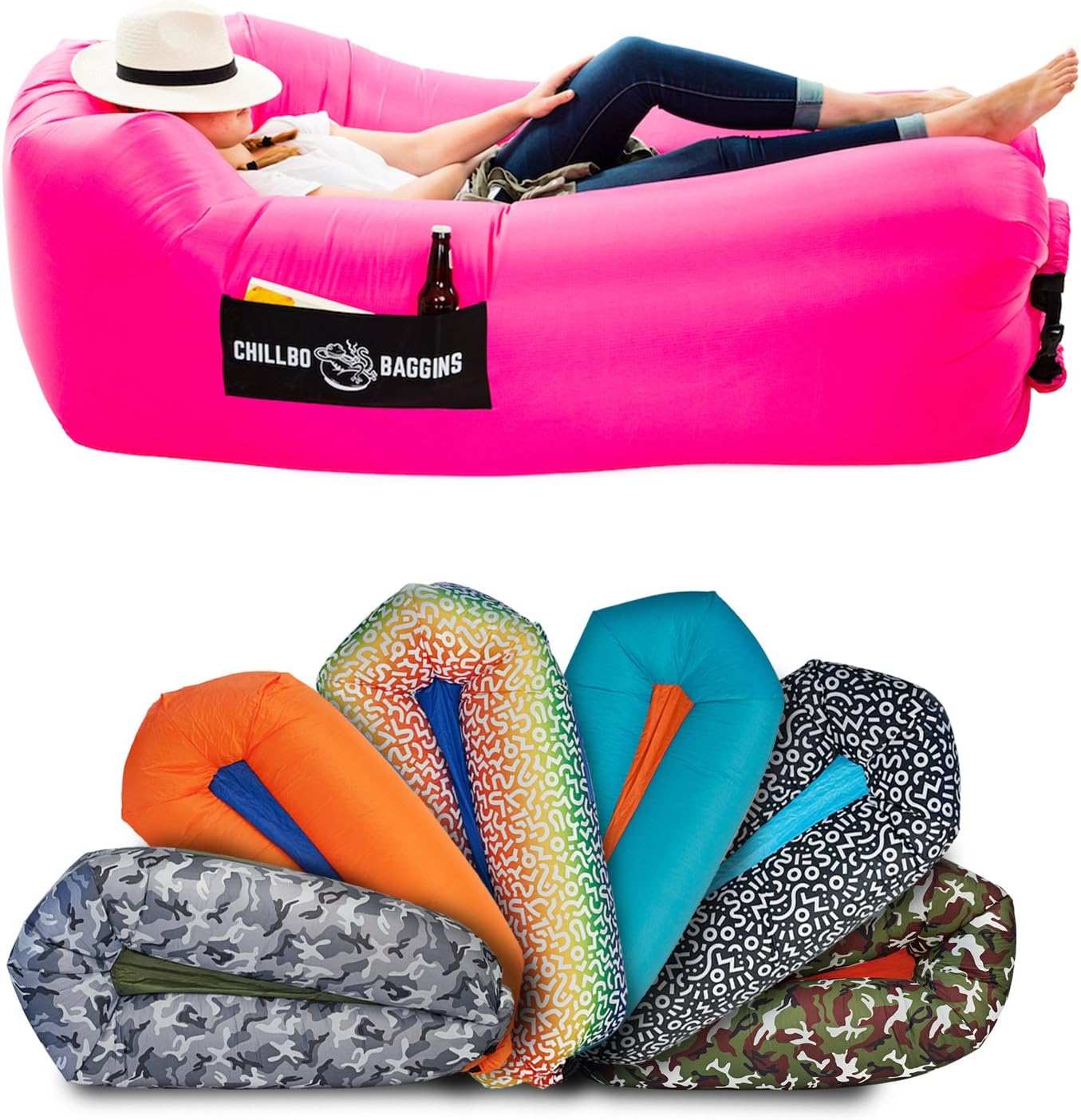 CHILLBO SHWAGGINS Air Sofa & Inflatable Couch - Top Inflatable Lounger & Portable Seat Inflatable Sofa & Hammock Chair - Ideal Camping Accessories - for Camping & Music Festivals!