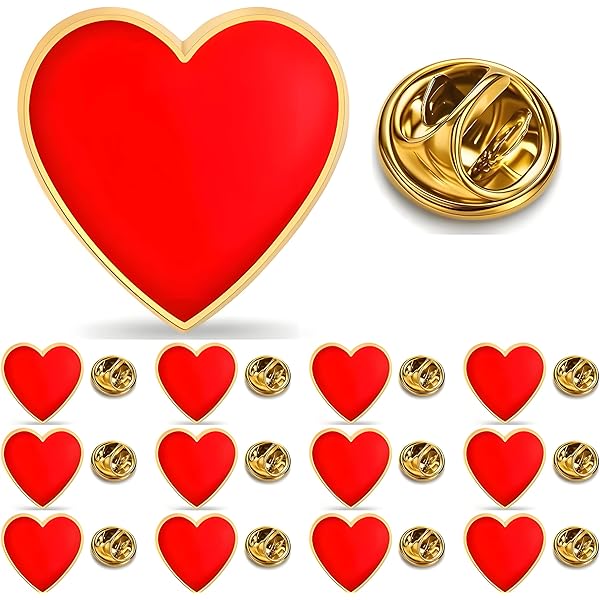 Amazon.com: Large red dress shaped silver plated pin - heart condition - red  brooch, support heart health