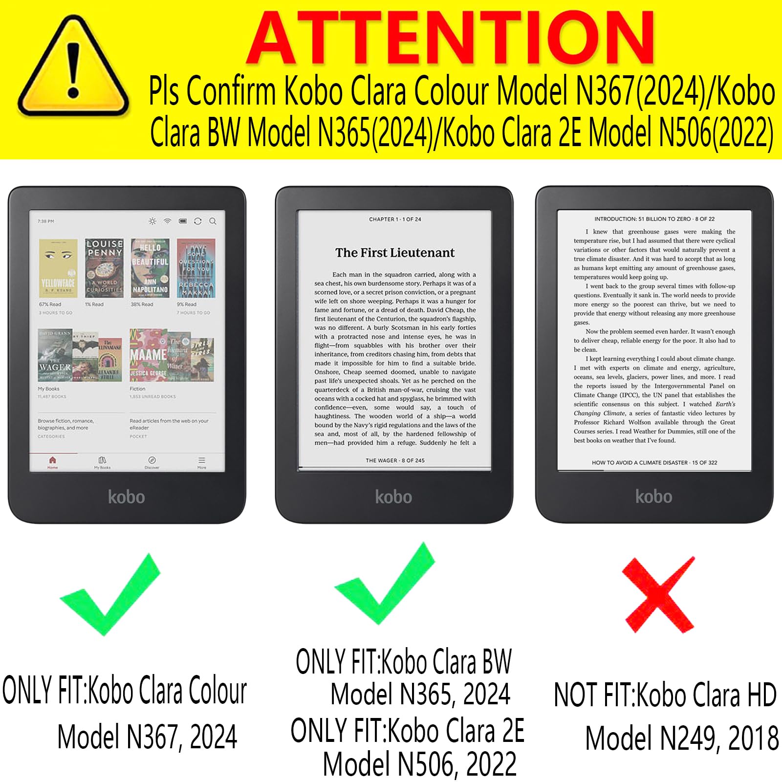 DMLuna Case for Kobo Clara BW (Model N365) / Clara Colour (Model N367) / Clara 2E 6