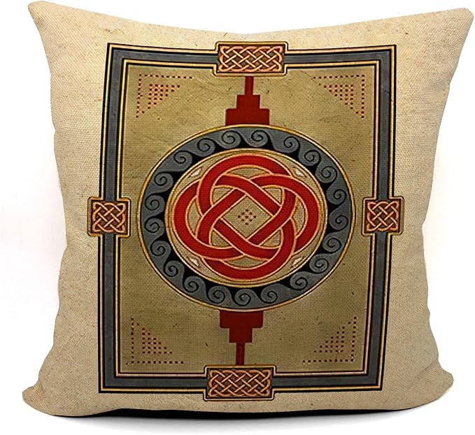 Manchengzi Celtic Knot Throw Pillow Case, Kells Celtic Decor, Celtic