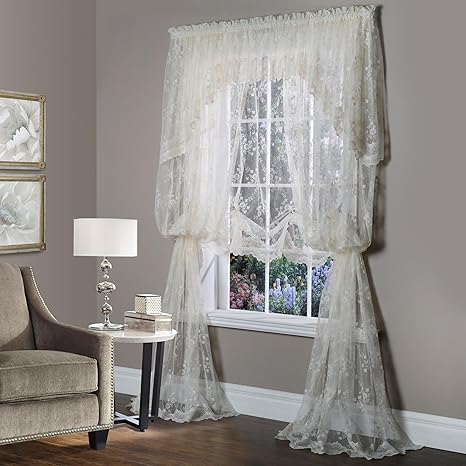 Amazon Com Mona Lisa Engineered Bridal Lace Balloon Shade With