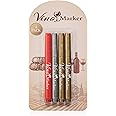 Vino Marker Wine Glass Pens Washable Drink Markers - Perfect For Holiday Parties, Home Bar Accessories, Bachelorette Party Favors, Wine Tasting Decorations or Any Event