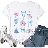 Magic Kingdom Shirt Magical Tshirt: Women Castle Graphic Tees Family Vacation Short Sleeve Tops Casual Holiday Outfits