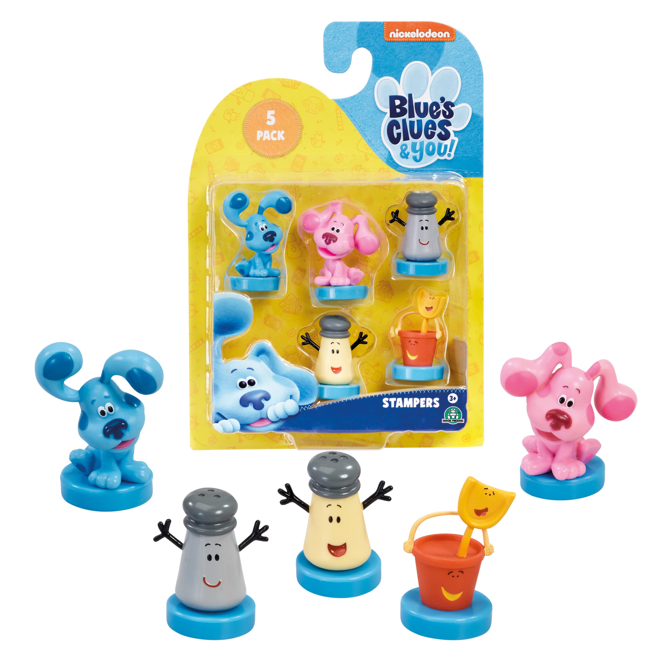 Blue's Clues & You! 5 Pack Stampers, 12 Characters, Multi Colour, Ages 3+