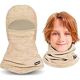 Kids Ski Mask Balaclava, Winter Fleece Full Face Mask Neck Warmer for Boys Girls in Cold Weather Skiing Cycling