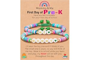 UNGENT THEM First Day of School Gifts for Mom and Daughter Mommy and Me Back to School Bracelets