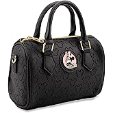 Disney Minnie Mouse Mini Purse Crossbody Handbag for Women | Leather Women's Shoulder Handbag Satchel with Embossed Print | Minnie Mouse Accessories for Girls, Boys, Adults, Unisex