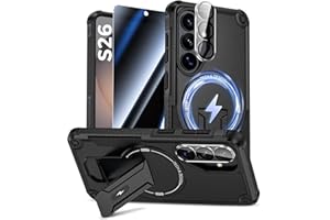 Goton for Samsung Galaxy S26 Case with Privacy Tempered Glass Screen Protector & Camera Lens Protector, Compatible with MagSa