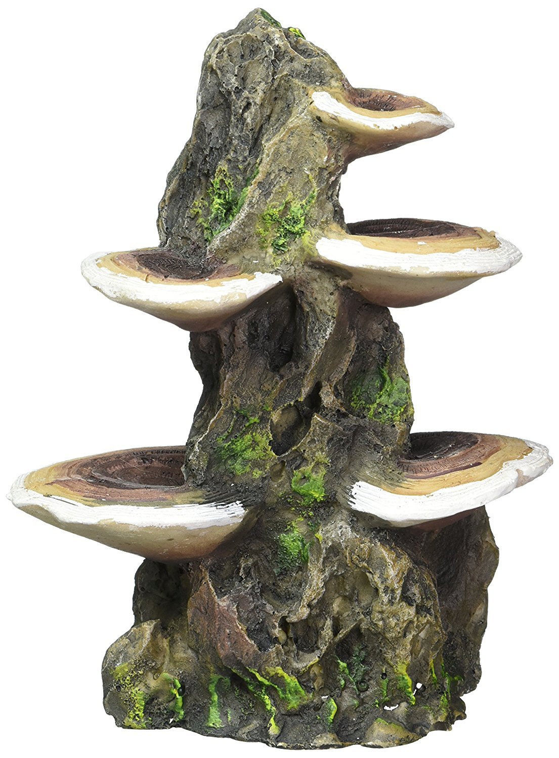 Penn-Plax Deco-Replicas Tree Trunk with Shelf Mushrooms Aquarium Decoration – Safe for Freshwater and Saltwater Fish Tanks – Medium