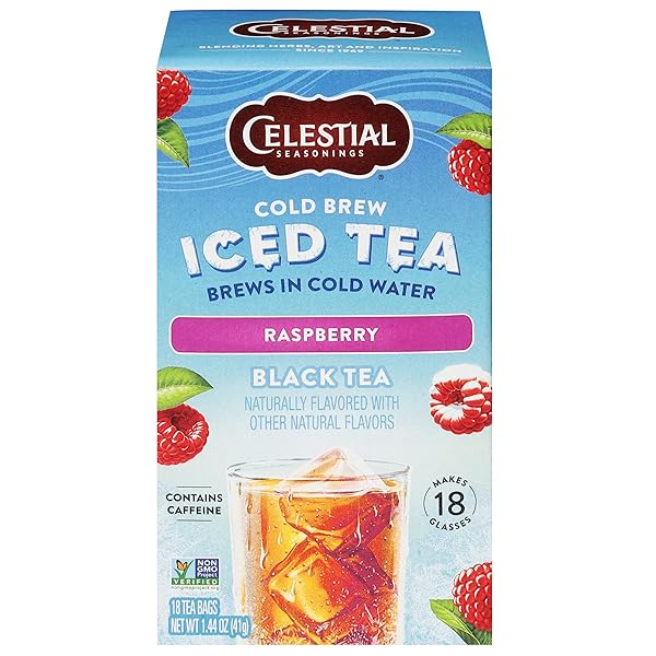 CELESTIAL SEASONINGS COLD BREW RASPBERRY BLACK ICED TEA...