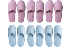 LiliGloris 6/10/12 pairs of disposable slippers, hotels, guesthouses, beauty SPA clubs, bridesmaid sl for weddings, outdoor camping, easy-to-carry for home guests, Provide plus size options
