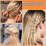 Teenitor 300pcs Bobby Pins Kit Brown Hair Pins Bun Pins Hair Bands 2in 2.75in view 5