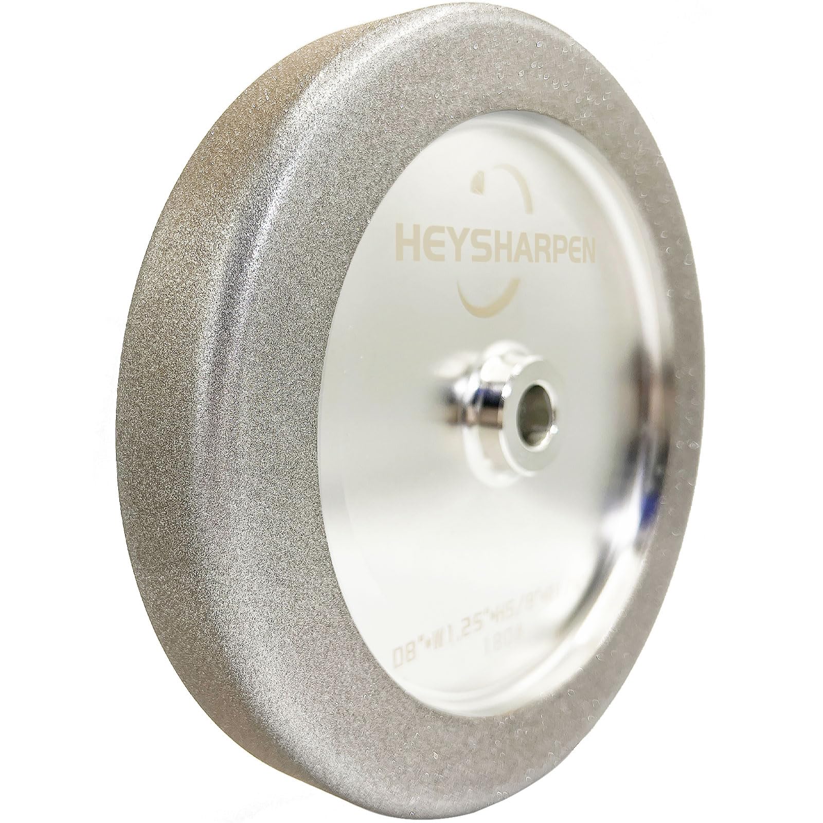 Photo 1 of 4 in 1 CBN Grinding Wheel 8 inch 180 Grit,1.25” Wide,5/8” Arbor,for Sharpening Woodturning Tools?High Speed Steel Tools (180 Grit)