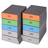 BOSHCRFAT 10 Pack Sanding Block, Washable and