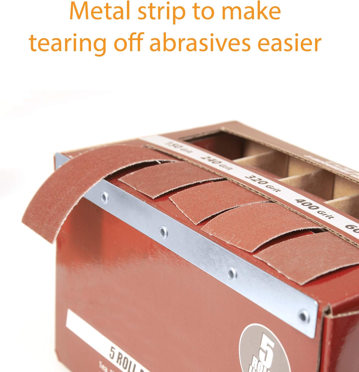 Boxed Multi-Roll Assorted Abrasive Rolls For Wood Turners, Furniture Repair, Woodworkers, Metal Workers and Automotive Body Work In Assorted Grits, Includes 150, 240, 320, 400 and 600 Grit Rolls - Sandpaper Rolls - 