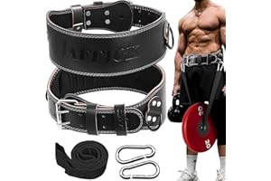 Jaffick Weight Lifting Belt For Men Women Leather Gym Belts Lower Waist Back Support For Fitness Squat Deadlift Heavy Duty Cr