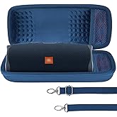 Lebakort Hard Case Compatible with JBL Charge 5 Charge 4 Waterproof Speaker (Blue Case)