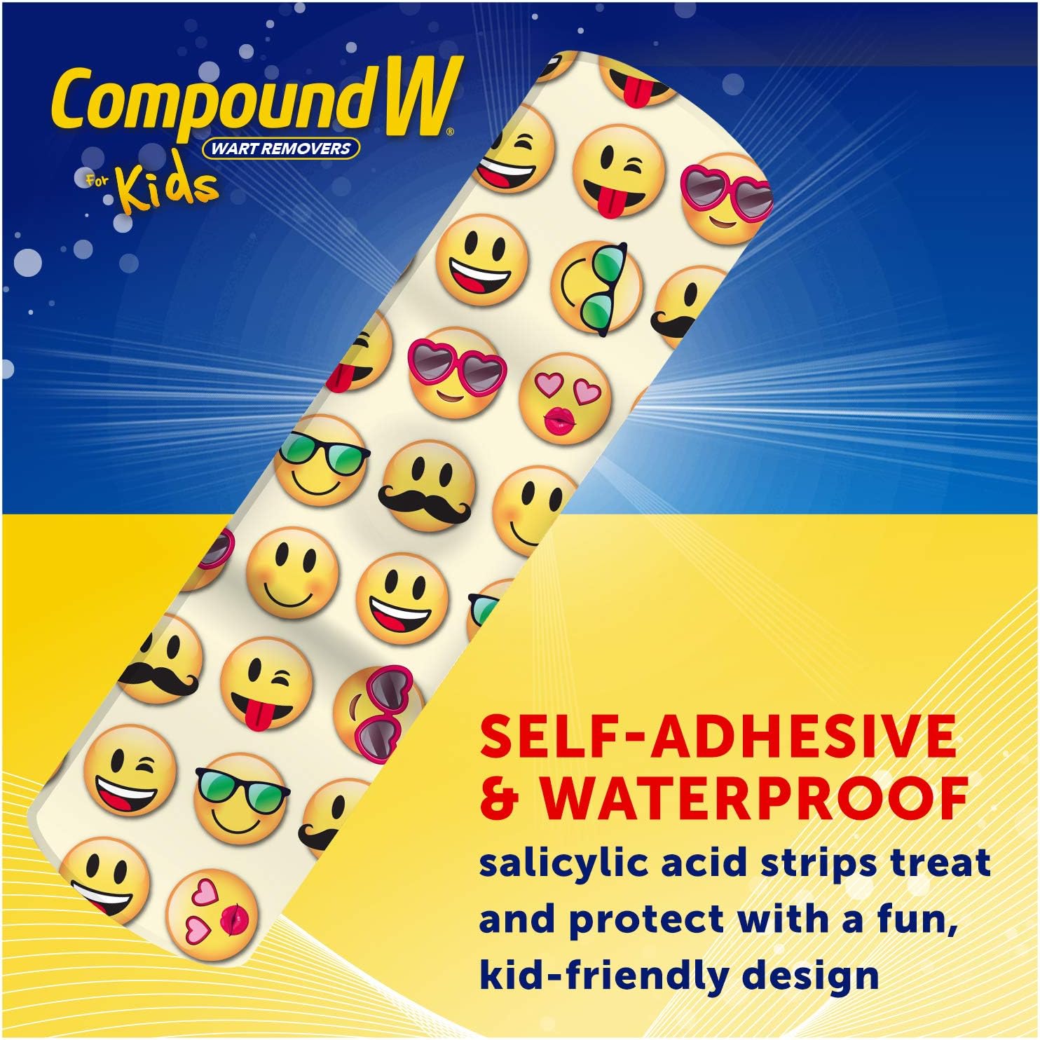 Compound W One Step Wart Remover Strips for Kids, 10 Medicated Strips: Health & Personal Care
