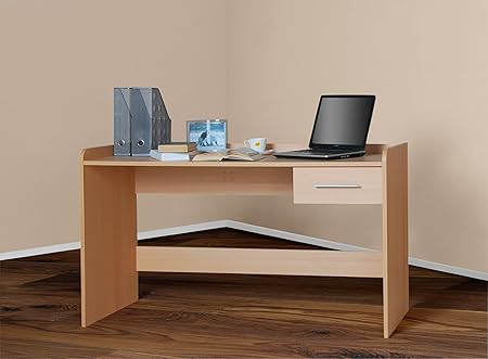 4510 -2- Kinderschreibtisch Schreibtisch, höhenverstellbar, 140cm breit (buche)